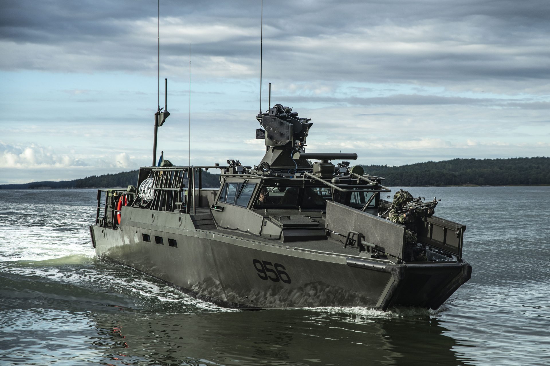 Schwedische amphibischen Kraefte mit dem Kampfboot CB90 Foto Kindahl