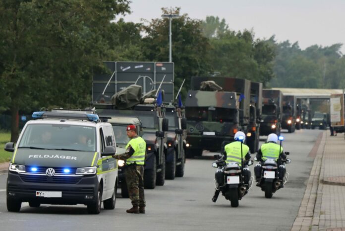Tankstop bei der Verlegeübung DeployEx 2024.