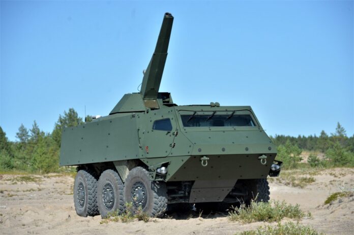 Das zukünftige 120-mm-Mörsersystem auf CAVS.
