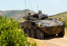Das mittlere gepanzerte Kampffahrzeug (Veicolo Blindato Medio, VBM) Freccia in der PLUS-Version.