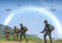 Die tragbare ReDrone-Ausführung PDJS schützt einen Umkreis von bis zu 1.000 Metern vor der Bedrohung durch Drohnen.