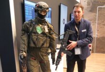 Darstellung eines mit dem Livesystem Gladiator 13 ausgerüsteten Infanteristen.