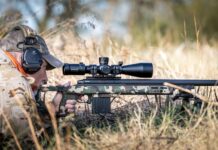 Das neue Zielfernrohr MVO 1-8 x auf einem Präzisionsgewehr.