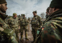Soldaten der Bundeswehr während der NATO-Übung Griffin Lightning 2023 in Litauen.