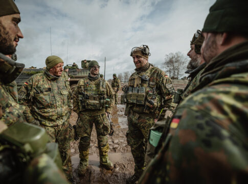 Soldaten der Bundeswehr während der Übung Griffin Lightning 2023 in Litauen.
