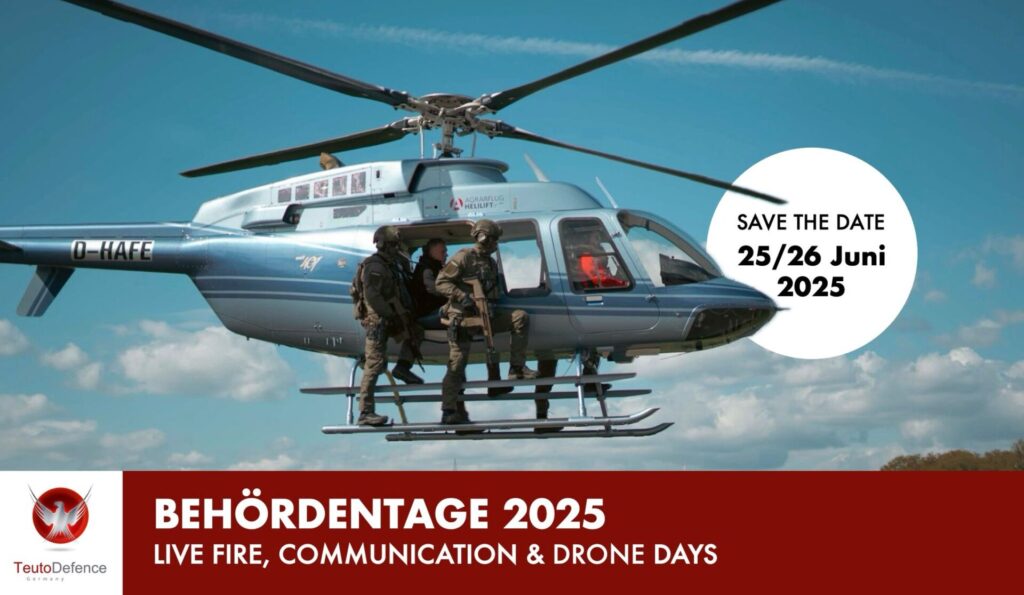 TeutoDefence Behördentage 2025 am 25./26. Juni 2 Ankündigung der TeutoDefence Behördentage 2025.