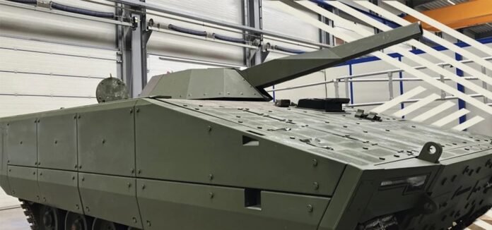 Der Lynx als Trägerfahrzeug für NEMO-Mörsersysteme von Patria.
