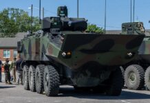 Das Amphibious Combat Vehicle (ACV) in der Version mit 30-mm-Turm von Kongsberg.