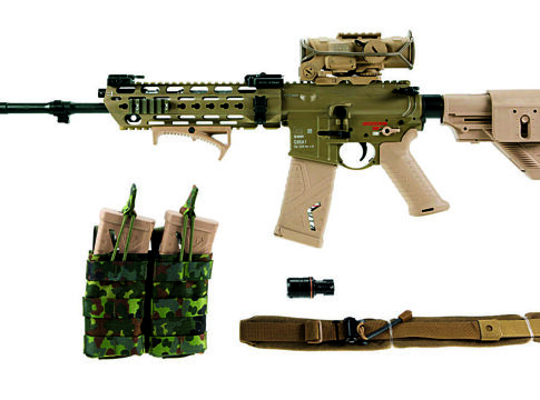 Das neue Standard-Sturmgewehr in der Langrohrversion G95A1 mit Zubehör.