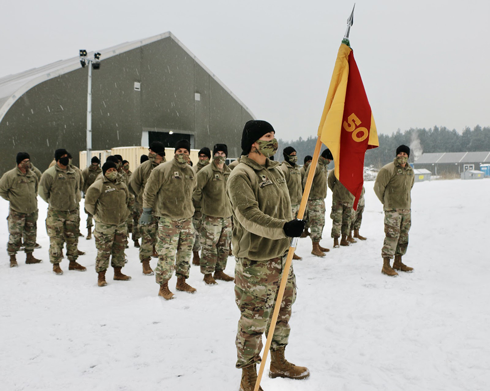 US-Einsatz im Innern: Insurrection Act und Posse Comitatus 8 Angehörige der Nationalgarde aus Florida 2021 als Teil der Operation Atlantic Resolve in Polen.