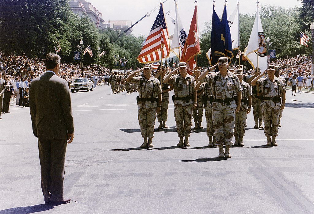 Historische Paraden: Nach dem Golfkrieg 1991.