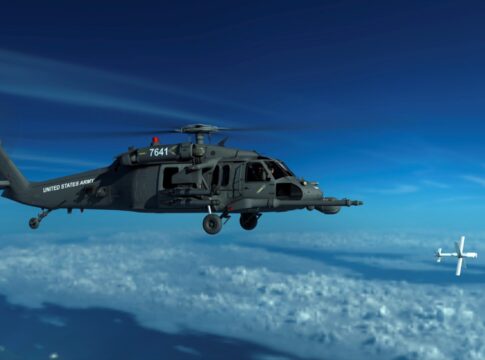 So stellt sich UVision den Start von Hero-120 vom Hubschrauber vor.