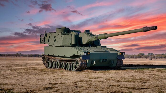 BAEs Prototyp der Panzerhaubitze M109-52 mit Rohr von Rheinmetall.