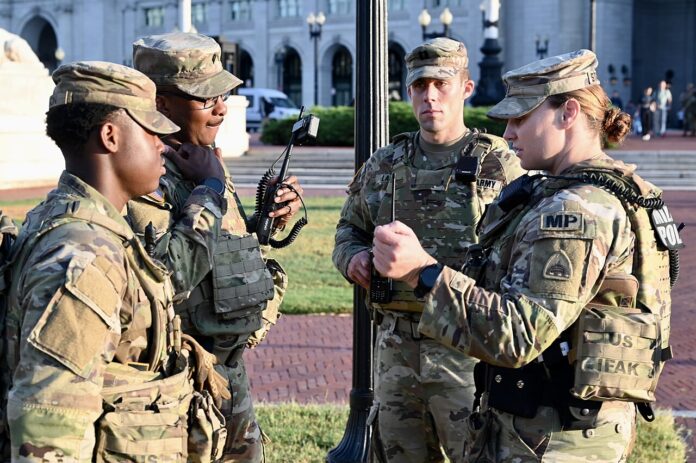 Angehörige der Nationalgarde des District of Columbia als Teil der 