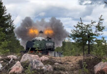 Die Artillerie Finnlands gilt als die stärkste in Westeuropa. Hier schüttelt eine Panzerhaubitze des südkoreanischen Typs K9 Thunder während einer Übung die Landschaft durch. (Foto: U.S. Army/Nina J. Ramon)