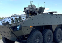Der für Japan hergestellte Patria AMV XP 8x8.