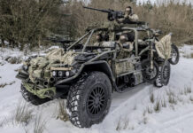 Der Mk 2 Softmount von ISTEC auf dem taktischen Fahrzeug Pioneer X.