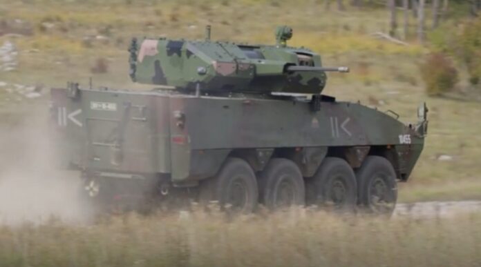 Der neue Turm Mangart 30 von Valhalla auf der Patria 8x8 AMV-Plattform.