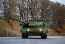 Der Leopard 2 A8 ist vor allem an der neuen Turmform zu erkennen.