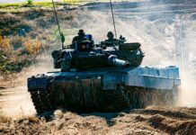 Kampfpanzer Leopard während der Übung Iron Wolf in Litauen. Künftig werden der dort stationierten Panzerbrigade 45 zwei gepanzerte Kampftruppenbataillone fest unterstellt.
