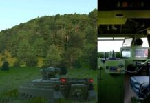 Innenraum eines Marder-Fahrzeugs mit Sentinel-Bildschirmen von OIP Sensor Systems für Chile.