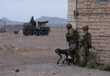 Im Rahmen ihres Programms Small Multi-Purpose Equipment Transport (S-MET) Vehicle erprobt die U.S. Army verschiedene besatzungslose Bodensysteme. Der Roboterhund dient vor allem zur Aufklärung.