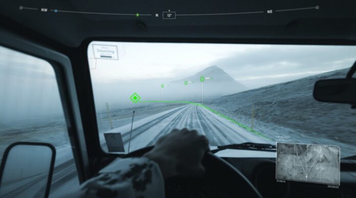 Das Field Operator HUD als Navigationshilfe für den Militärkraftfahrer.