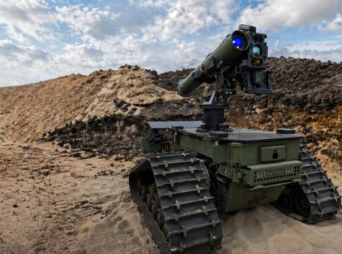 Diehl Defence UGV Ziesel: Erfolgreiche Schüsse mit Spike LR 9 Das UGV Ziesel mit Panzerabwehrlenkflugkörper Spike LR.