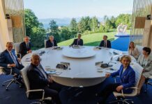 Die Regierung der italienischen Premierministerin Giorgia Meloni - hier als zweite von rechts beim G7-Gipfel im französischen Evian - wird möglicherweise keine Kredite aus dem EU-Programm SAFE nutzen und sich auch nicht am NATO-Projekt PURL für die Ukraine beteiligen.