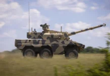 Der Fenris verbindet das Fahrgestell des EBRC Jaguar mit dem 105-mm-Turm John Cockerill 3105.